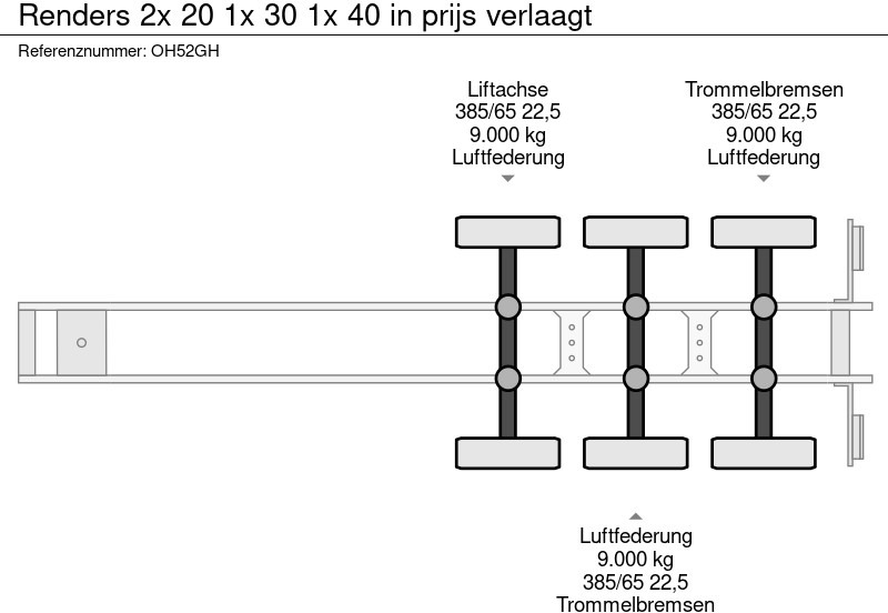 Poluprikolica za prevoz kontejnera/ Poluprikolica sa promenjivim sandukom Renders 2x 20 1x 30 1x 40 in prijs verlaagt: slika 13 Poluprikolica za prevoz kontejnera/ Poluprikolica sa promenjivim sandukom Renders 2x 20 1x 30 1x 40 in prijs verlaagt: slika 13