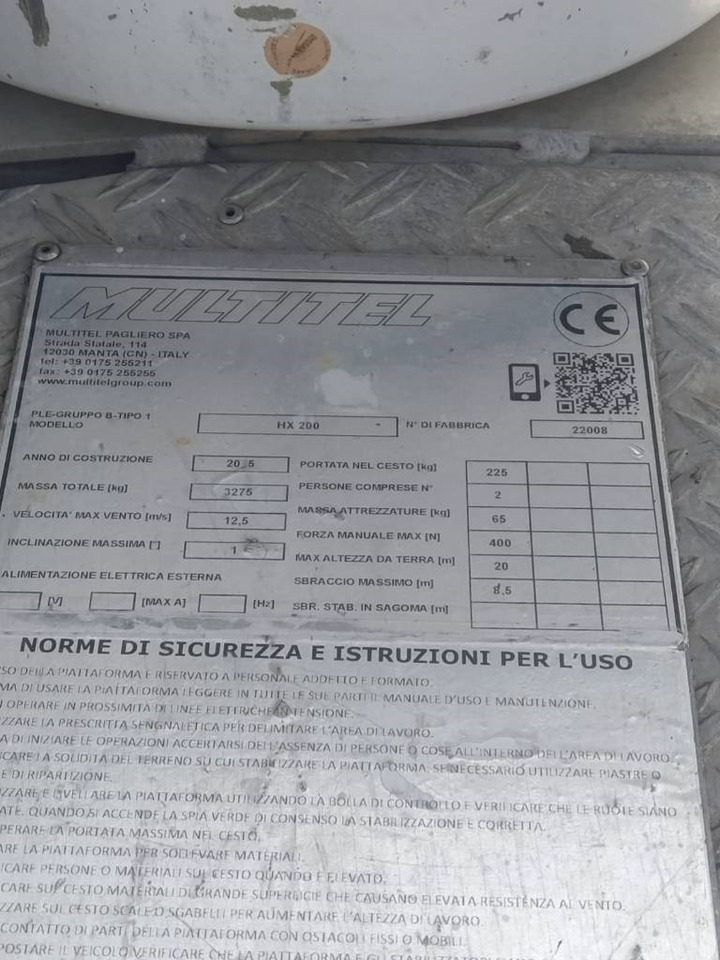 Multitel HX200  - Vazdušna platforma montirana na kamion: slika 3 Multitel HX200  - Vazdušna platforma montirana na kamion: slika 3