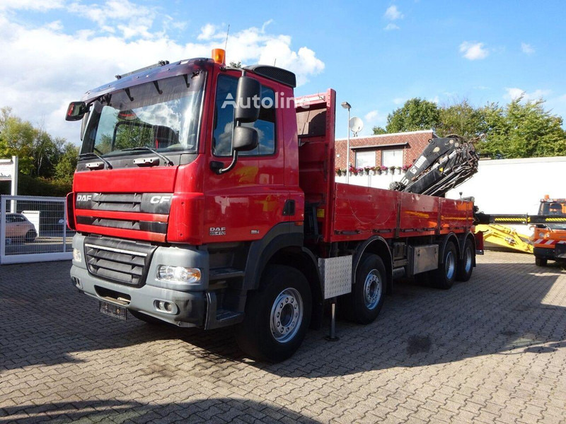 DAF CF 85.410 - Flatbed + crane - Kamion sa tovarnim sandukom, Kamion sa dizalicom: slika 1 DAF CF 85.410 - Flatbed + crane - Kamion sa tovarnim sandukom, Kamion sa dizalicom: slika 1