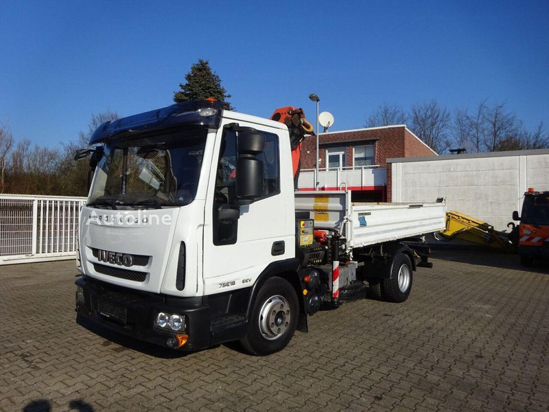 Istovarivač, Kamion sa dizalicom Iveco ML75E18K - 3 way tipper+crane: slika 7