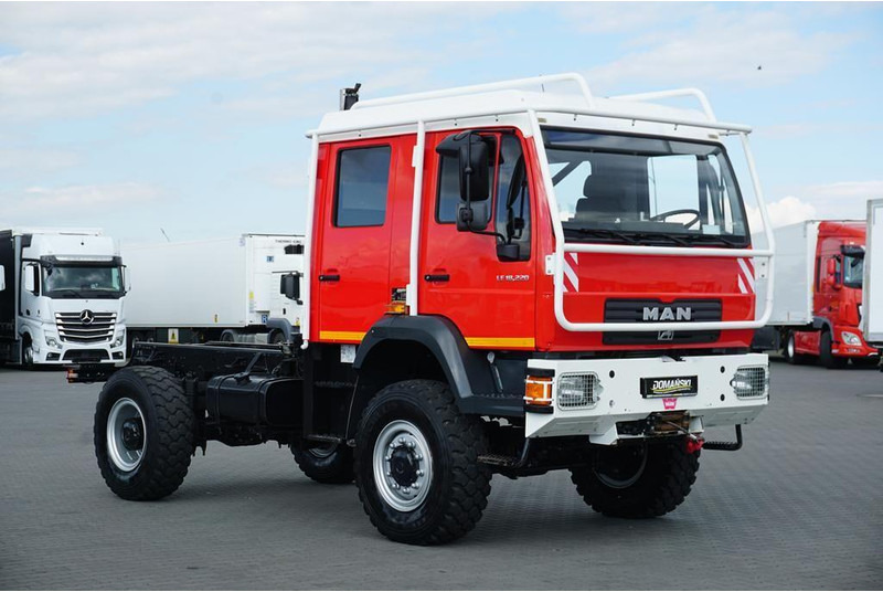 MAN LE 220 / 4 X 4 / DOKA / DO ZABUDOWY / KAMPER - Kamion sa golom šasijom i zatvorenom kabinom: slika 1 MAN LE 220 / 4 X 4 / DOKA / DO ZABUDOWY / KAMPER - Kamion sa golom šasijom i zatvorenom kabinom: slika 1