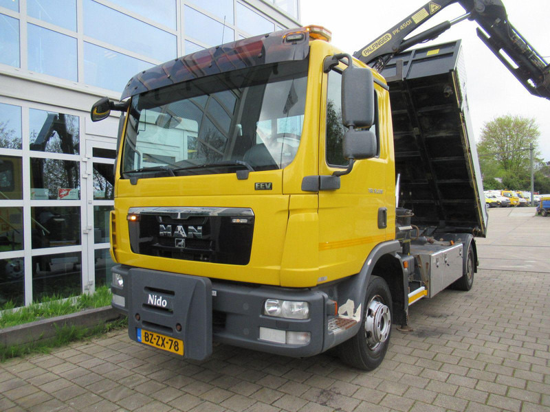MAN TGL 12.220 4x2 EEV 3-Z. W. Kipper + Palfinger Kr - Kamion sa tovarnim sandukom, Kamion sa dizalicom: slika 2 MAN TGL 12.220 4x2 EEV 3-Z. W. Kipper + Palfinger Kr - Kamion sa tovarnim sandukom, Kamion sa dizalicom: slika 2