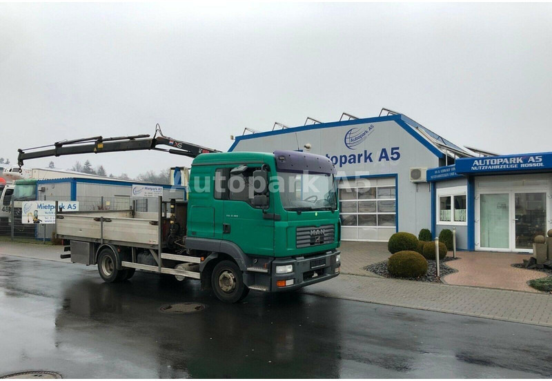 MAN TGL 8.180 Flatbed + Crane Hiab 055 - Kamion sa tovarnim sandukom, Kamion sa dizalicom: slika 2 MAN TGL 8.180 Flatbed + Crane Hiab 055 - Kamion sa tovarnim sandukom, Kamion sa dizalicom: slika 2