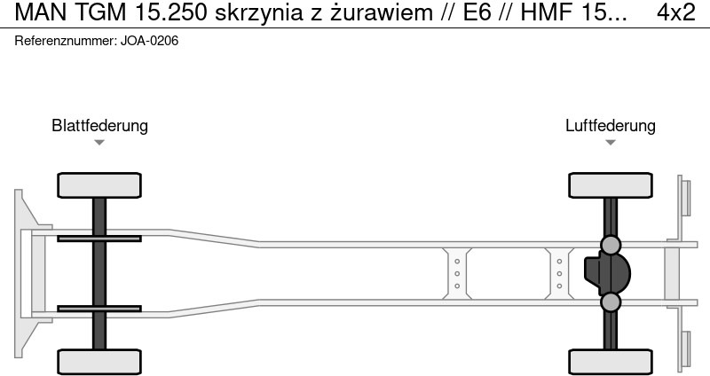 MAN TGM 15.250 skrzynia z żurawiem // E6 // HMF 1520 K1 HDS dzwig kr - Kamion sa tovarnim sandukom, Kamion sa dizalicom: slika 4 MAN TGM 15.250 skrzynia z żurawiem // E6 // HMF 1520 K1 HDS dzwig kr - Kamion sa tovarnim sandukom, Kamion sa dizalicom: slika 4