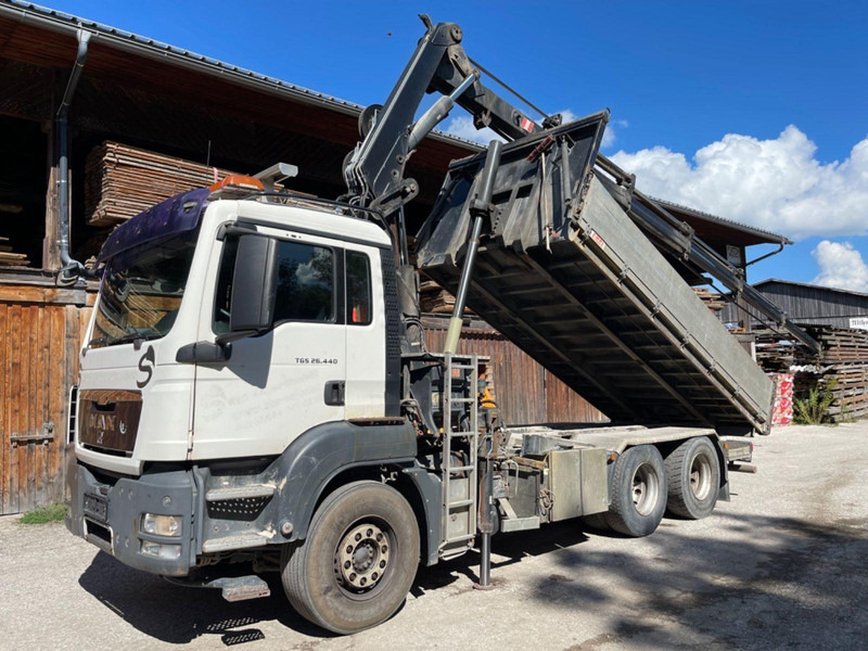 MAN TGS 26.440 6x4 Tipper + Crane Hiab 220 - 5 + RC - Istovarivač, Kamion sa dizalicom: slika 3 MAN TGS 26.440 6x4 Tipper + Crane Hiab 220 - 5 + RC - Istovarivač, Kamion sa dizalicom: slika 3