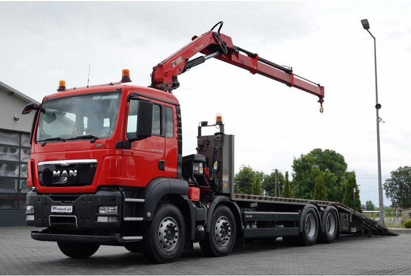 MAN TGS 35.360 / 8x2-4 / LAWETA + HDS HIAB 166 E-2 / OŚ PODNOSZONA / - Šlep vozilo: slika 1 MAN TGS 35.360 / 8x2-4 / LAWETA + HDS HIAB 166 E-2 / OŚ PODNOSZONA / - Šlep vozilo: slika 1