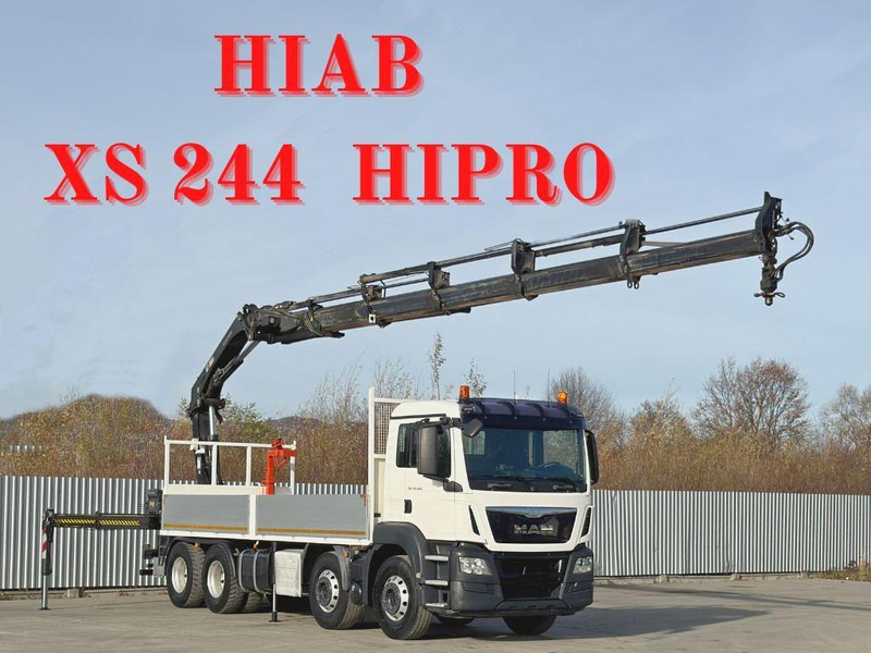 MAN TGS 35.440 * HIAB XS 244 HIPRO +FUNK / 8x4 - Kamion sa tovarnim sandukom, Kamion sa dizalicom: slika 1 MAN TGS 35.440 * HIAB XS 244 HIPRO +FUNK / 8x4 - Kamion sa tovarnim sandukom, Kamion sa dizalicom: slika 1