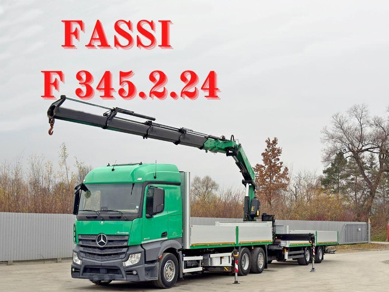 Mercedes-Benz ACTROS 2645 * FASSI F 345.24 + FUNK + Anhänger - Kamion sa tovarnim sandukom, Kamion sa dizalicom: slika 1 Mercedes-Benz ACTROS 2645 * FASSI F 345.24 + FUNK + Anhänger - Kamion sa tovarnim sandukom, Kamion sa dizalicom: slika 1
