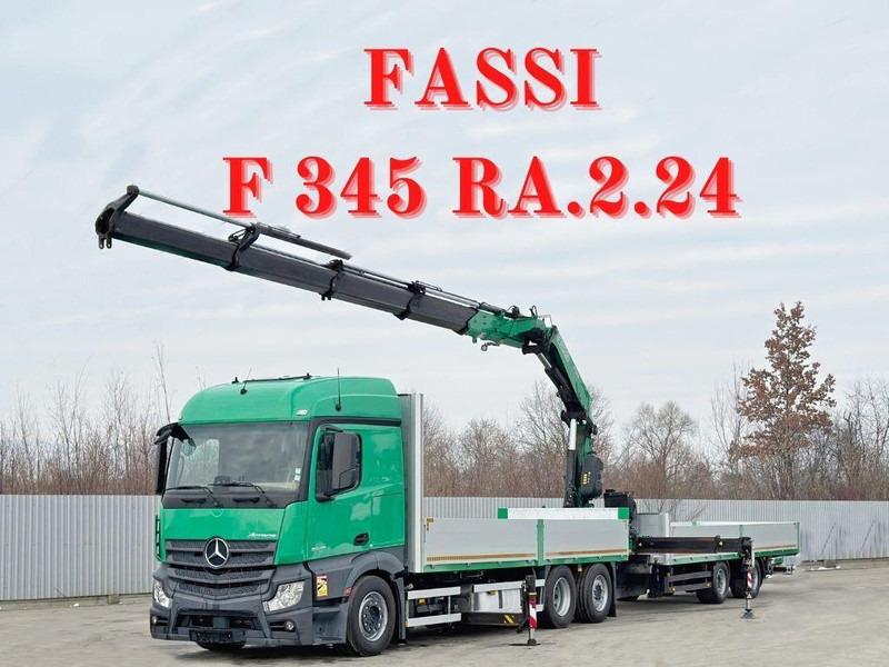 Mercedes-Benz ACTROS 2645 * FASSI F345.24 + FUNK + Anhänger - Kamion sa tovarnim sandukom, Kamion sa dizalicom: slika 1 Mercedes-Benz ACTROS 2645 * FASSI F345.24 + FUNK + Anhänger - Kamion sa tovarnim sandukom, Kamion sa dizalicom: slika 1