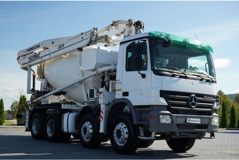 Mercedes-Benz ACTROS 3241 / POMPOGRUSZKA / 8X4 / BETONIARKA + POMPA SERMAC 3Z2 - Mikser za beton: slika 1 Mercedes-Benz ACTROS 3241 / POMPOGRUSZKA / 8X4 / BETONIARKA + POMPA SERMAC 3Z2 - Mikser za beton: slika 1