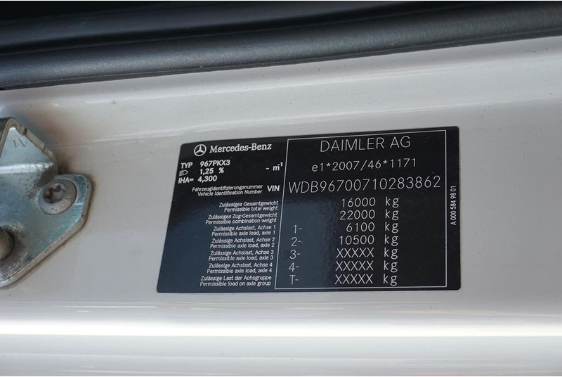 Kamion sa golom šasijom i zatvorenom kabinom Mercedes-Benz ATEGO / 1523 / ACC / EURO 6 / PODWOZIE DO ZABUDOWY / DŁ. 6,75 M: slika 11
