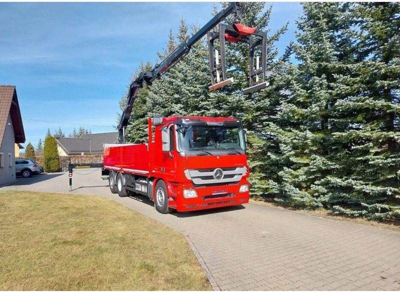 Mercedes-Benz Actros 2546 6x2 Flatbed + Crane HIAB 166 K + RC - Kamion sa tovarnim sandukom, Kamion sa dizalicom: slika 1 Mercedes-Benz Actros 2546 6x2 Flatbed + Crane HIAB 166 K + RC - Kamion sa tovarnim sandukom, Kamion sa dizalicom: slika 1