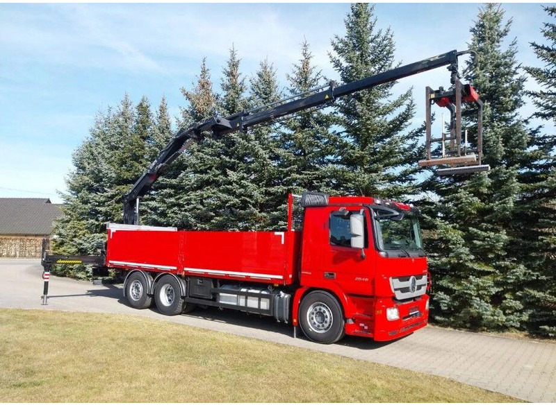 Mercedes-Benz Actros 2546 6x2 Flatbed + Crane HIAB 166 K + RC - Kamion sa tovarnim sandukom, Kamion sa dizalicom: slika 2 Mercedes-Benz Actros 2546 6x2 Flatbed + Crane HIAB 166 K + RC - Kamion sa tovarnim sandukom, Kamion sa dizalicom: slika 2