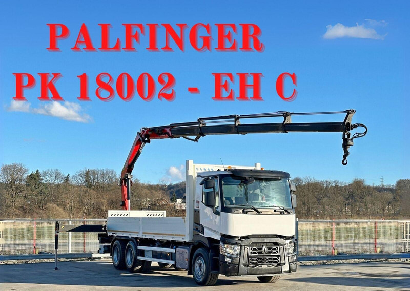 Renault C 380 *PRITSCHE 6,80m * PK 18002-EH C + FUNK*6x4 - Kamion sa tovarnim sandukom, Kamion sa dizalicom: slika 1 Renault C 380 *PRITSCHE 6,80m * PK 18002-EH C + FUNK*6x4 - Kamion sa tovarnim sandukom, Kamion sa dizalicom: slika 1