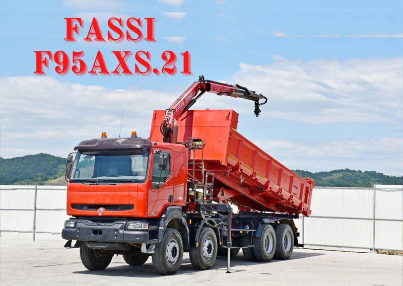 Renault KERAX 420 DCI Kipper 6,30m+FASSI F95AXS.21+FUNK - Istovarivač, Kamion sa dizalicom: slika 1 Renault KERAX 420 DCI Kipper 6,30m+FASSI F95AXS.21+FUNK - Istovarivač, Kamion sa dizalicom: slika 1
