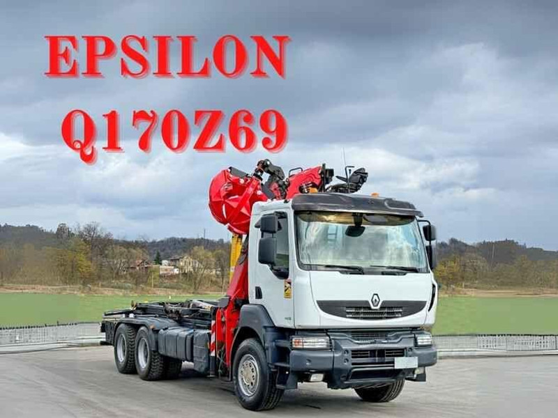 Renault KERAX 460 DXI * ABROLLKIPPER * EPSILON Q170Z69 * 6x4 - Kamion sa hidrauličnom kukom, Kamion sa dizalicom: slika 1 Renault KERAX 460 DXI * ABROLLKIPPER * EPSILON Q170Z69 * 6x4 - Kamion sa hidrauličnom kukom, Kamion sa dizalicom: slika 1