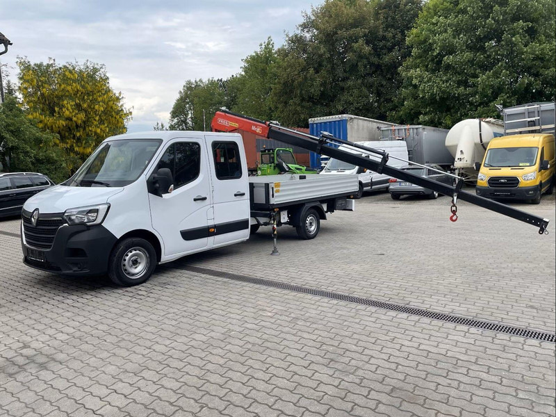 Renault Master Doka - Flatbed truck + crane - Dostavno vozilo s ravnom platformom, Dostavno vozilo sa duplom kabinom: slika 1 Renault Master Doka - Flatbed truck + crane - Dostavno vozilo s ravnom platformom, Dostavno vozilo sa duplom kabinom: slika 1