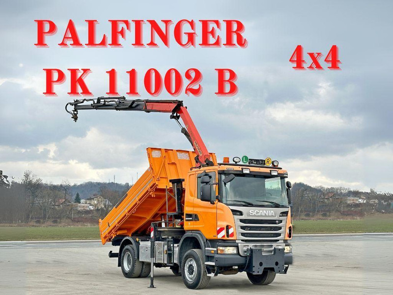 Scania G360 Kipper 4,10m *PK 11002 B + FUNK *4x4 - Istovarivač, Kamion sa dizalicom: slika 1 Scania G360 Kipper 4,10m *PK 11002 B + FUNK *4x4 - Istovarivač, Kamion sa dizalicom: slika 1