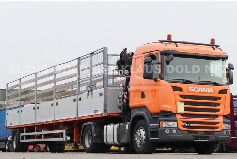 Scania R 410 - Flatbed+crane - Kamion sa tovarnim sandukom, Kamion sa dizalicom: slika 2 Scania R 410 - Flatbed+crane - Kamion sa tovarnim sandukom, Kamion sa dizalicom: slika 2