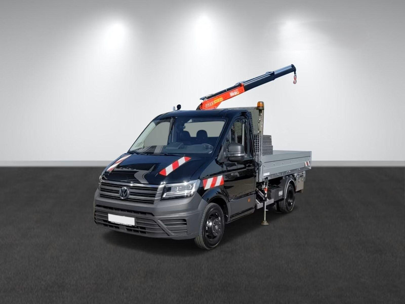 Volkswagen Crafter 50 - Flatbed truck + crane - Kamion sa tovarnim sandukom, Kamion sa dizalicom: slika 1 Volkswagen Crafter 50 - Flatbed truck + crane - Kamion sa tovarnim sandukom, Kamion sa dizalicom: slika 1