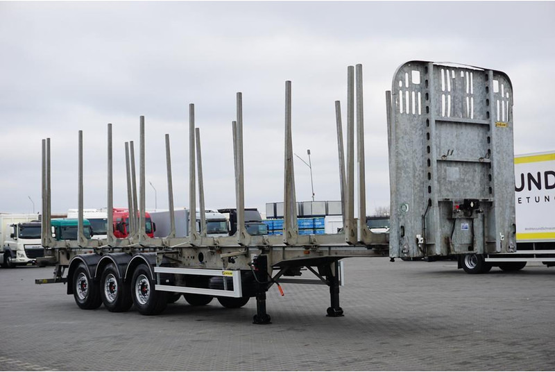 Zaslaw KŁONICOWA / DO DREWNA / WAGA 6 400 KG / OŚ PODNOSZONA - Prikolica šticarka: slika 1 Zaslaw KŁONICOWA / DO DREWNA / WAGA 6 400 KG / OŚ PODNOSZONA - Prikolica šticarka: slika 1