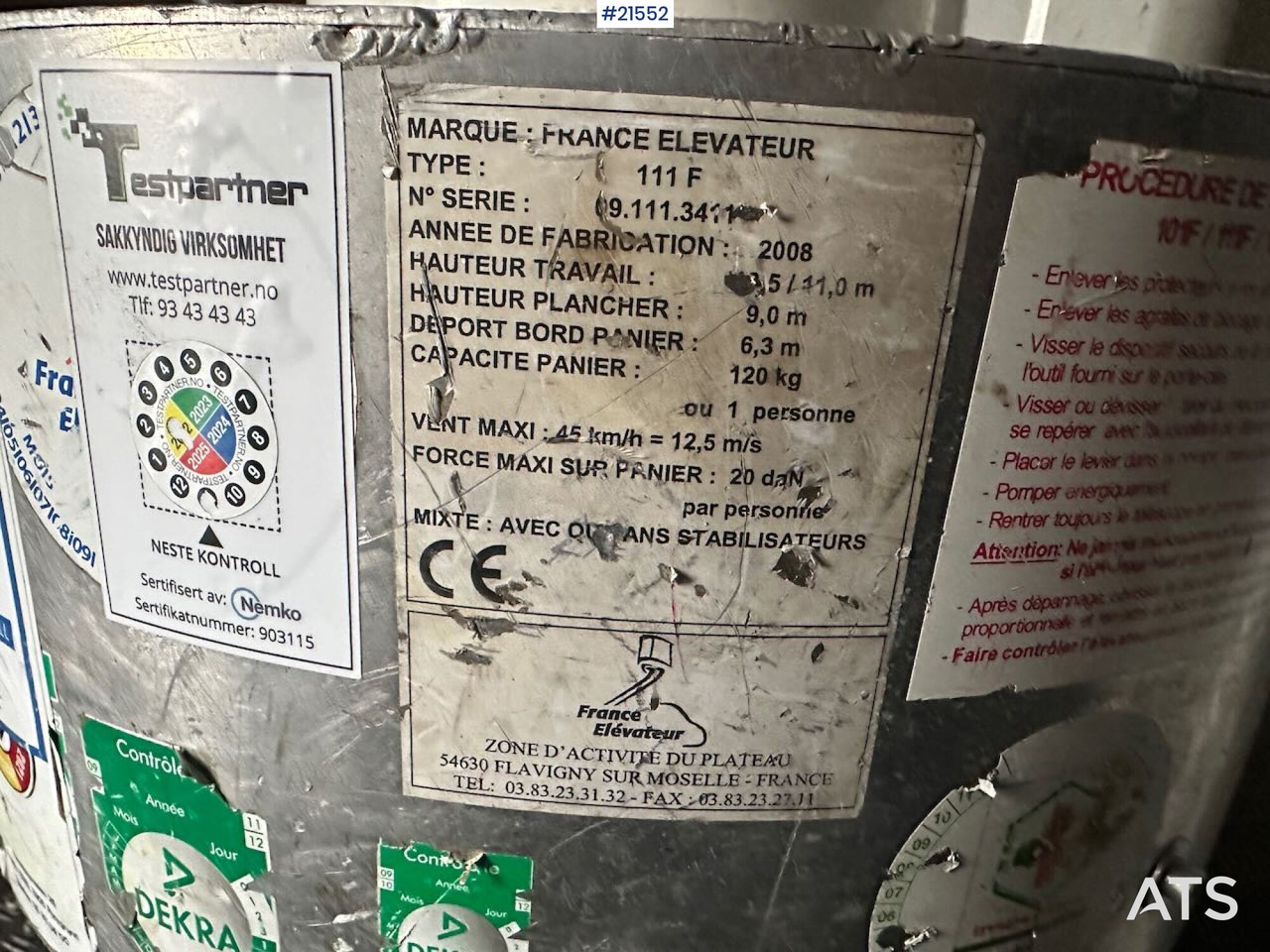 Vazdušna platforma montirana na kamion, Furgon Renault Master liftbil m/ France Elevateur løftekurv. SE VIDEO: slika 22