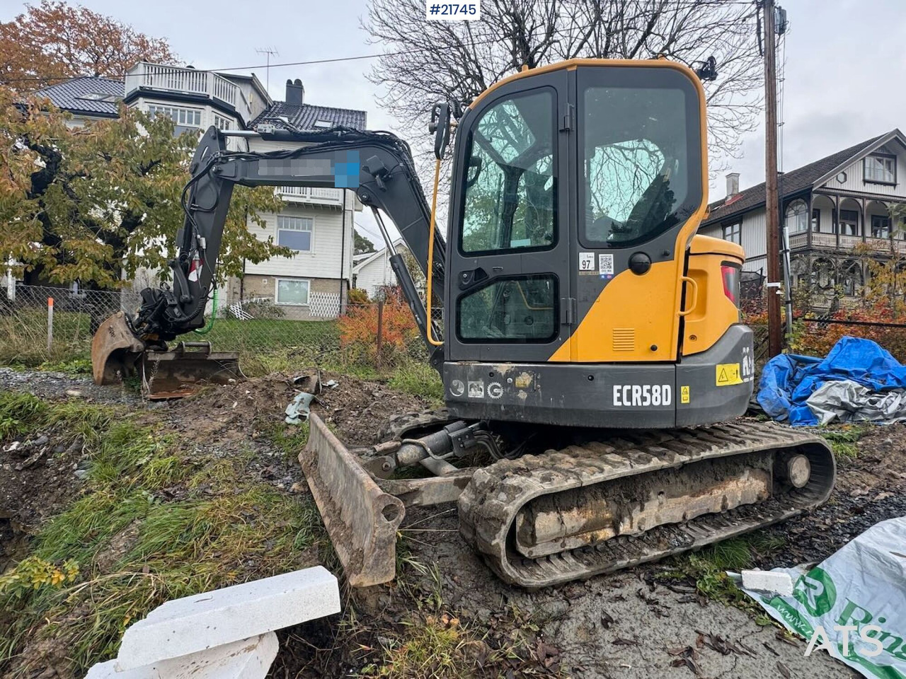 Bager guseničar Volvo ECR58D Beltegraver m/ tilt og skuffe: slika 39 Bager guseničar Volvo ECR58D Beltegraver m/ tilt og skuffe: slika 39