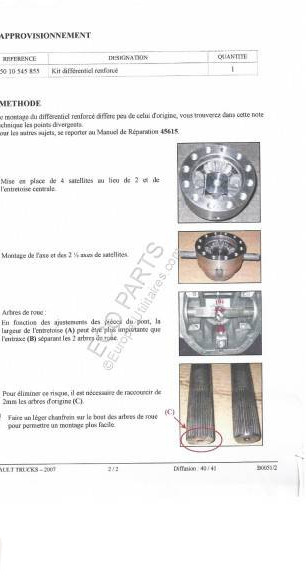 Renault Mascott - Diferencijalna brzina za Dostavno vozilo: slika 3 Renault Mascott - Diferencijalna brzina za Dostavno vozilo: slika 3