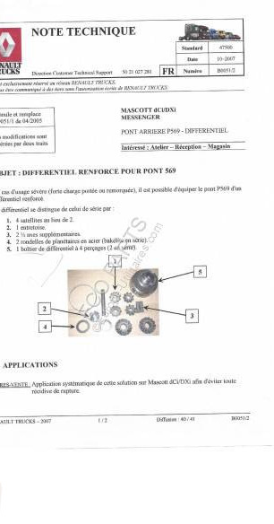Renault Mascott - Diferencijalna brzina za Dostavno vozilo: slika 2 Renault Mascott - Diferencijalna brzina za Dostavno vozilo: slika 2