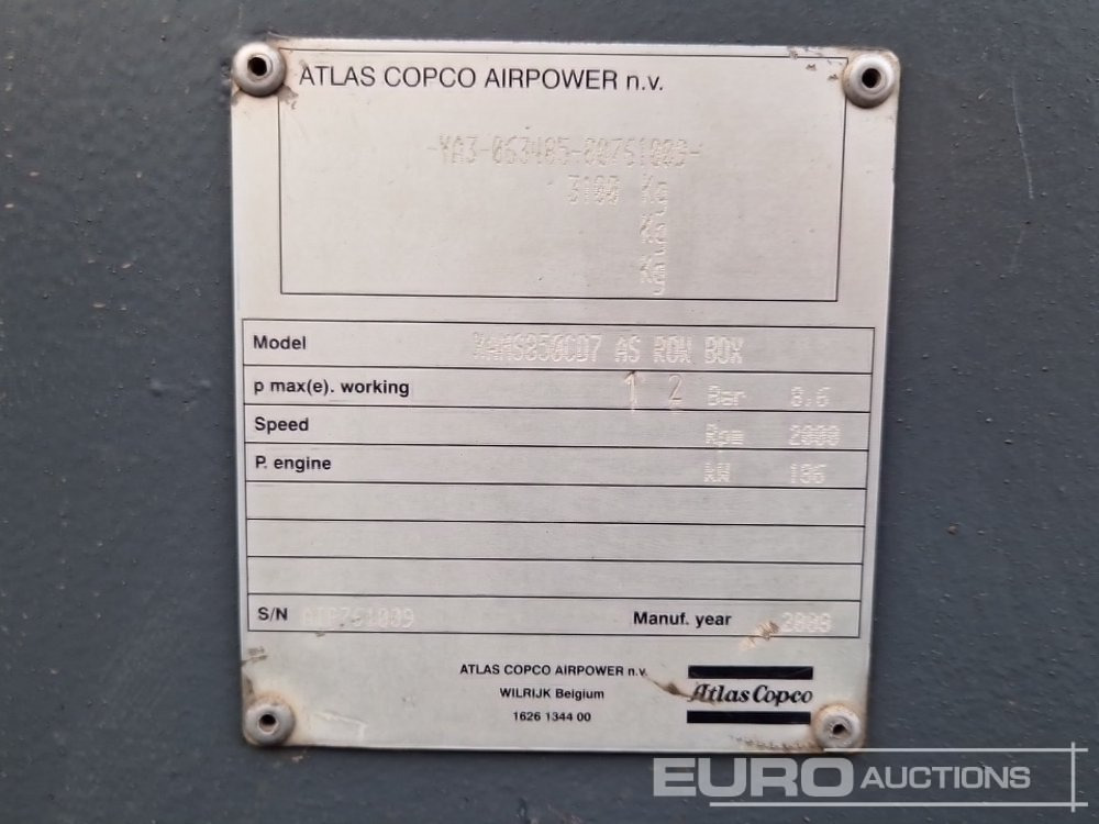 Atlas Copco XAMS850 - Kompresor za vazduh: slika 2 Atlas Copco XAMS850 - Kompresor za vazduh: slika 2