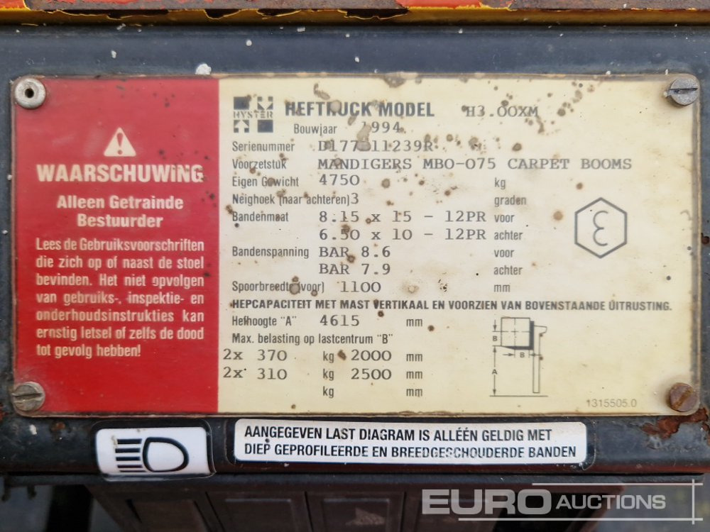 Viljuškar Hyster H3.00XM: slika 26 Viljuškar Hyster H3.00XM: slika 26