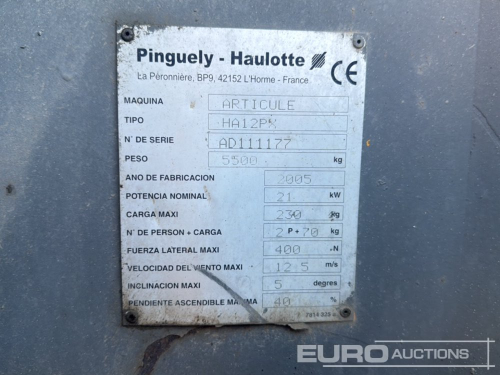Vazdušna platforma Haulotte HA12PX: slika 33