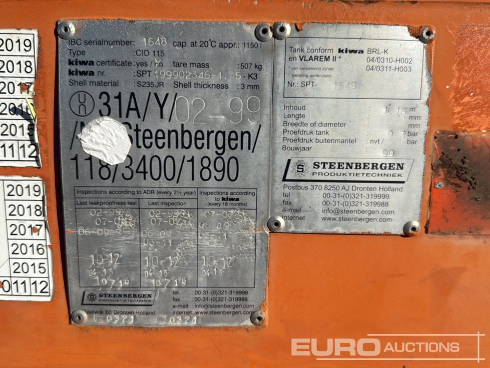 Steenbergen 1150 Litre - Rezervoar za skladištenje: slika 5 Steenbergen 1150 Litre - Rezervoar za skladištenje: slika 5