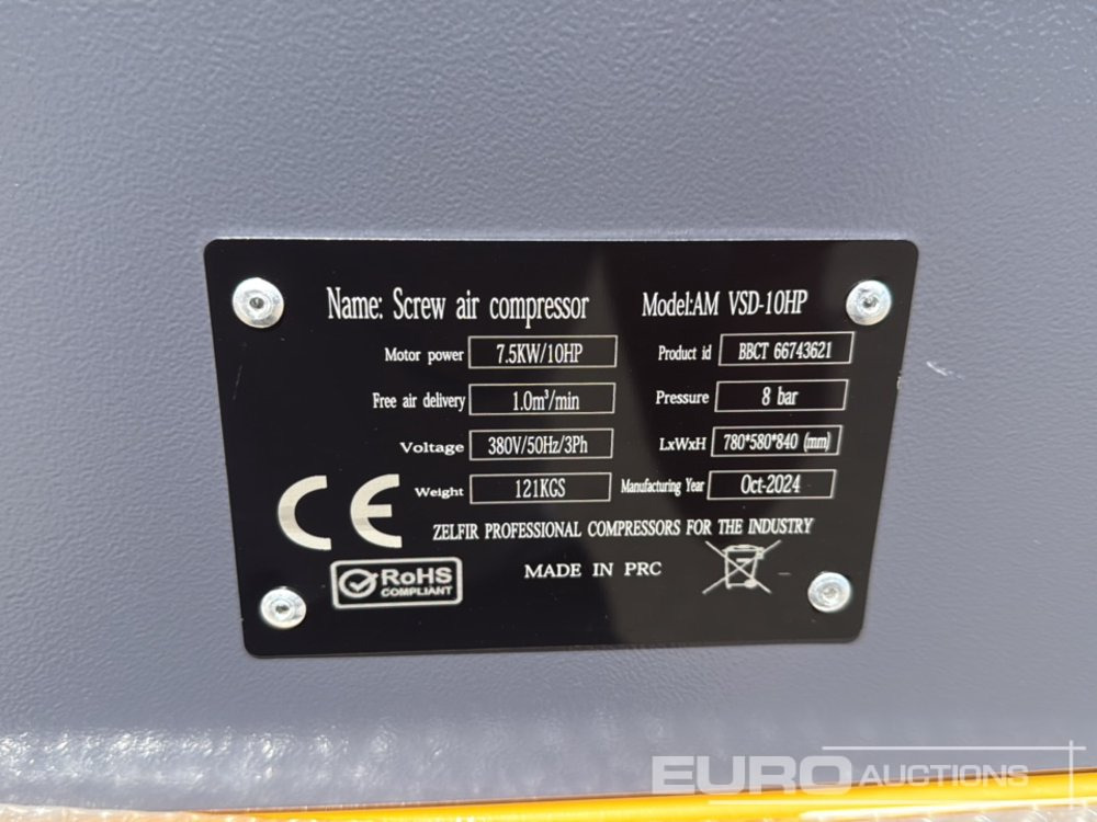 Unused 2024 Zelfir VSD-10HP - Kompresor za vazduh: slika 1 Unused 2024 Zelfir VSD-10HP - Kompresor za vazduh: slika 1