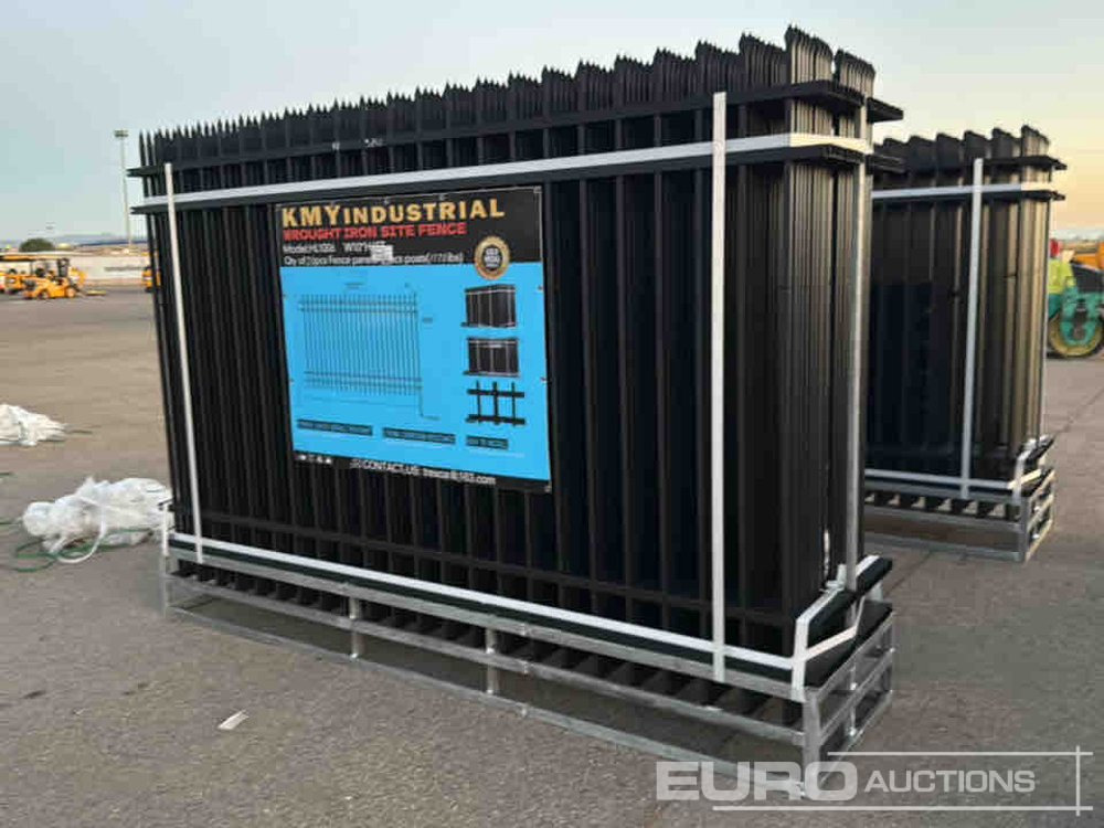 Unused 2025 KMY Industrial Iron Site Fence, Qty (20 of) Fence Panels, (21 of) Posts (W10XH6') Powder Coated Surface - Instrument/ Oprema: slika 3 Unused 2025 KMY Industrial Iron Site Fence, Qty (20 of) Fence Panels, (21 of) Posts (W10XH6') Powder Coated Surface - Instrument/ Oprema: slika 3
