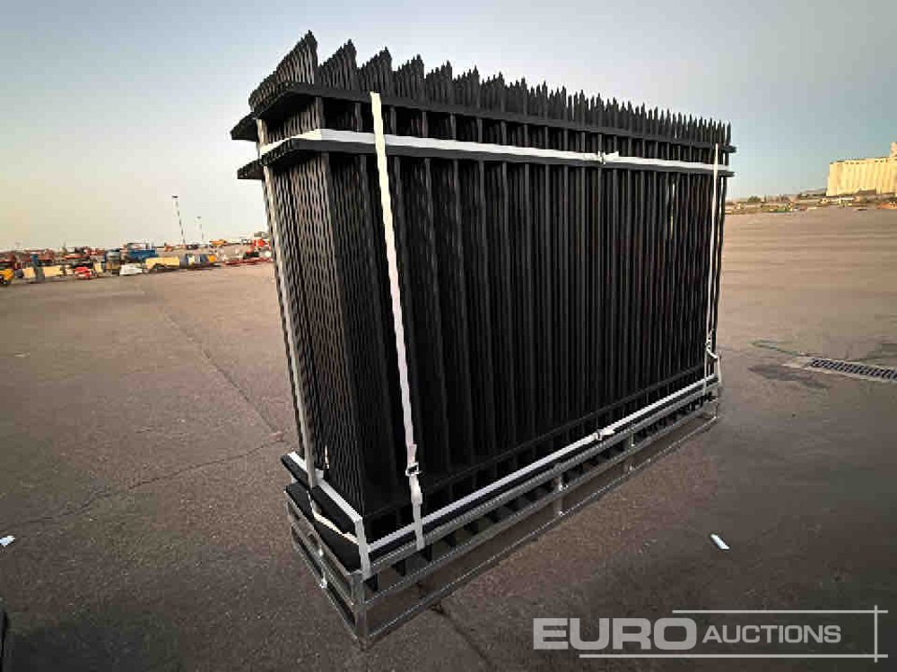 Unused 2025 KMY Industrial Iron Site Fence, Qty (20 of) Fence Panels, (21 of) Posts (W10XH6') Powder Coated Surface - Instrument/ Oprema: slika 4 Unused 2025 KMY Industrial Iron Site Fence, Qty (20 of) Fence Panels, (21 of) Posts (W10XH6') Powder Coated Surface - Instrument/ Oprema: slika 4
