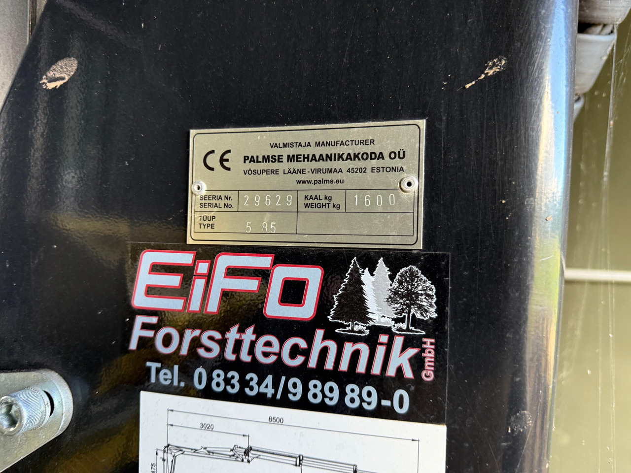 Palms Forst-Rückeanhänger 12,5 - Šumska prikolica: slika 2 Palms Forst-Rückeanhänger 12,5 - Šumska prikolica: slika 2