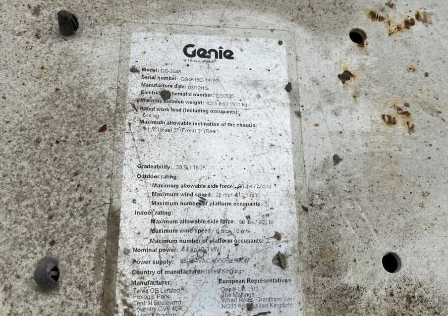 Genie GS-2046 - Lift u obliku makaza: slika 5 Genie GS-2046 - Lift u obliku makaza: slika 5