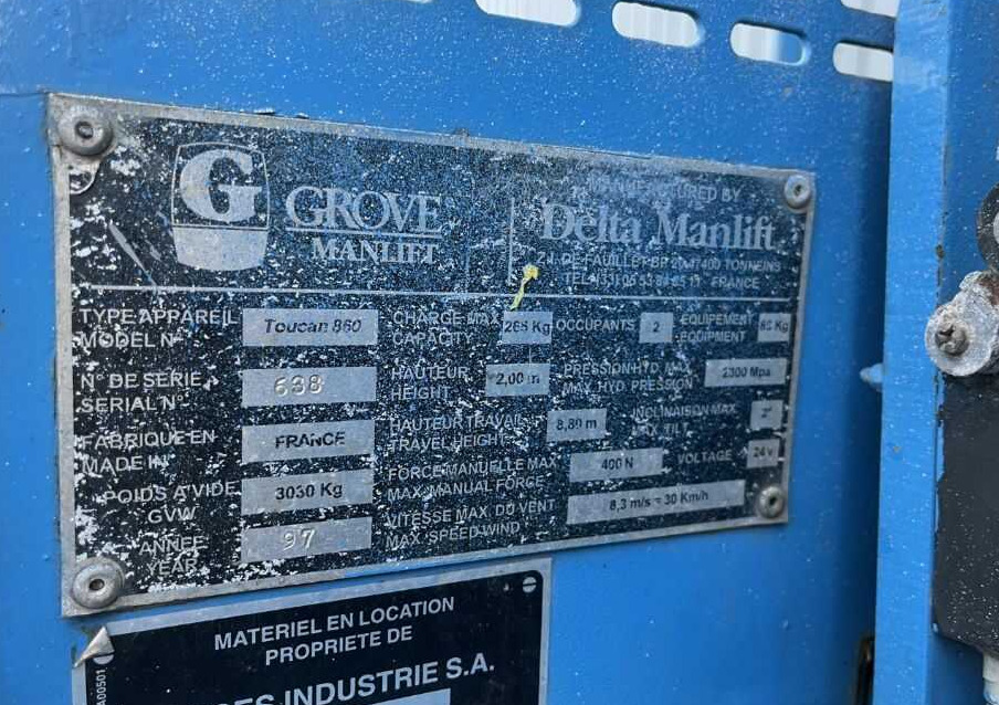 Grove Toucan860 - Jarbolna penjajuća platforma: slika 4 Grove Toucan860 - Jarbolna penjajuća platforma: slika 4