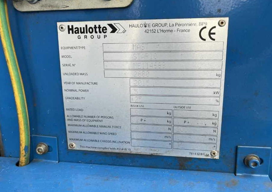 Haulotte STAR10 - Teleskopska platforma: slika 4 Haulotte STAR10 - Teleskopska platforma: slika 4