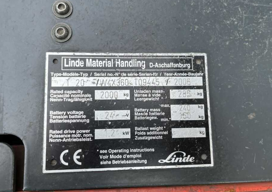 Linde T20 - Kolica za palete: slika 4 Linde T20 - Kolica za palete: slika 4