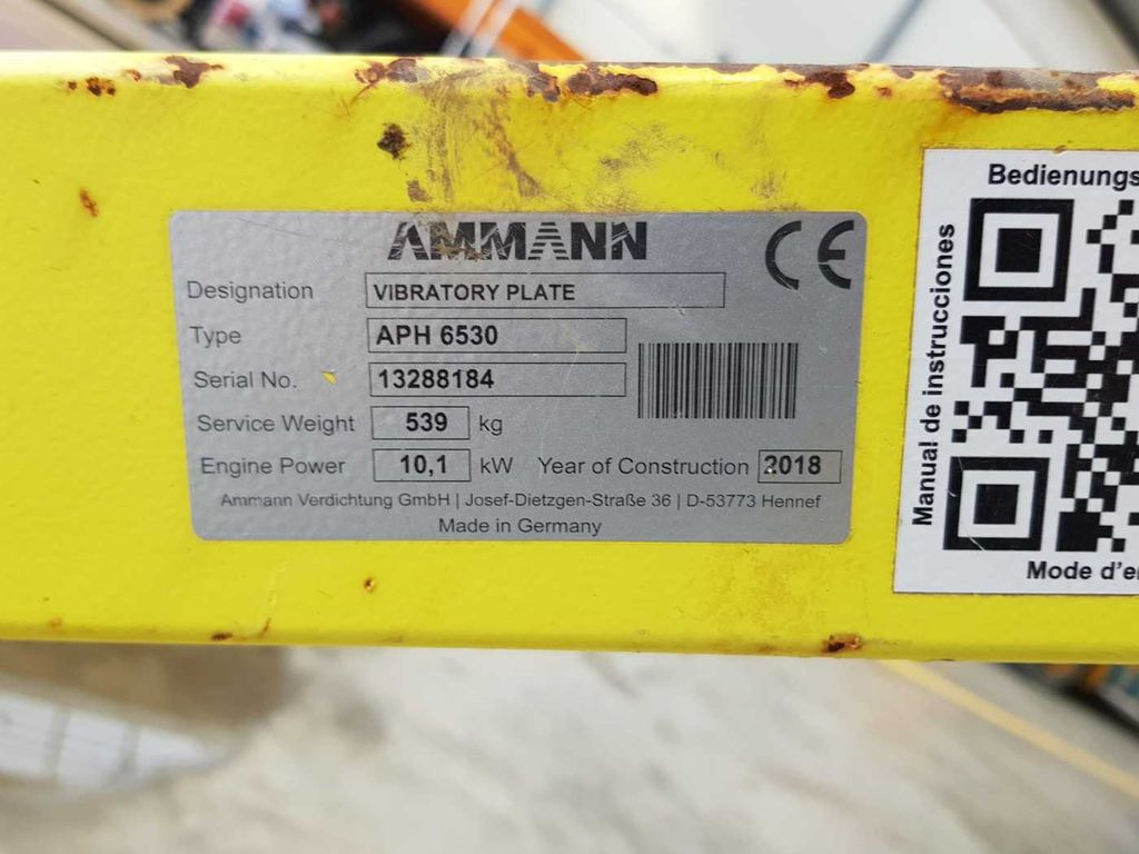 Vibraciona ploča Ammann APH 6530 Rüttelplatte / 539kg / 2018 / Diesel: slika 8