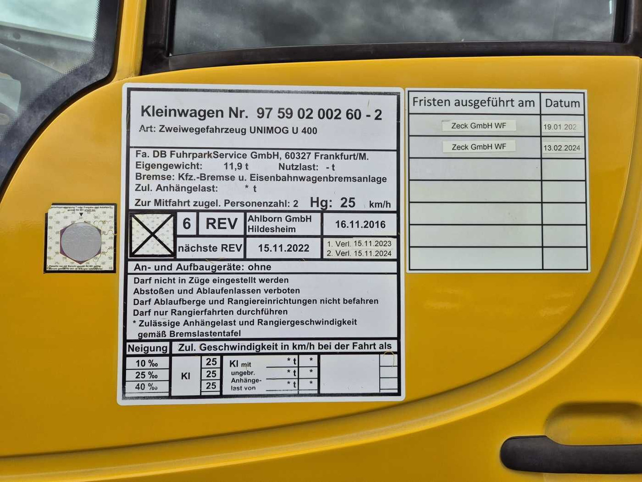 Lizing  Unimog U400 4x4 Zweiwege ZAGRO 800t/52 Achsen Funk Unimog U400 4x4 Zweiwege ZAGRO 800t/52 Achsen Funk: slika 10