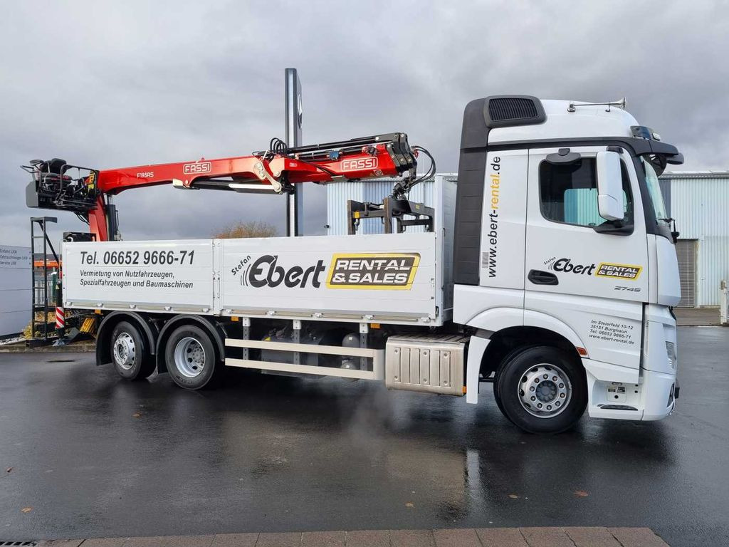 Mercedes-Benz Actros 2745 L 6x2 Baustoffpritsche+Kran Retarder - Kamion sa tovarnim sandukom, Kamion sa dizalicom: slika 5 Mercedes-Benz Actros 2745 L 6x2 Baustoffpritsche+Kran Retarder - Kamion sa tovarnim sandukom, Kamion sa dizalicom: slika 5