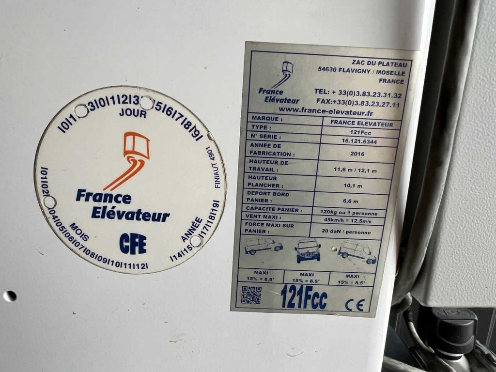 Vazdušna platforma montirana na kamion, Dostavno vozilo Renault Master 2.3 dCi / France Elevateur 121FCC, 12m: slika 12