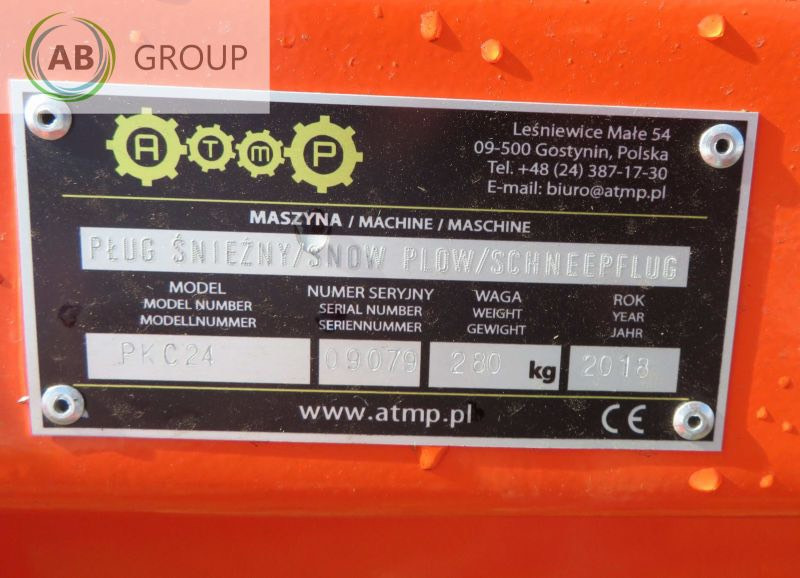 ATMP snow plough PKC24, 2,4 m - Raonik za sneg za Vozilo za čišćenje snega: slika 4 ATMP snow plough PKC24, 2,4 m - Raonik za sneg za Vozilo za čišćenje snega: slika 4