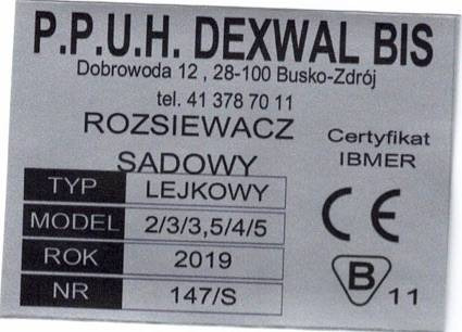 Dexwal fertilizer spreader 300 l - Rasipač veštačkog đubriva: slika 4 Dexwal fertilizer spreader 300 l - Rasipač veštačkog đubriva: slika 4