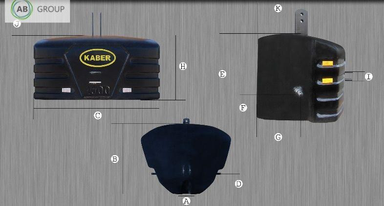 Kaber counterweight type C (seashell) - 600 kg - Kontra teg za Poljoprivredna mašina: slika 3 Kaber counterweight type C (seashell) - 600 kg - Kontra teg za Poljoprivredna mašina: slika 3