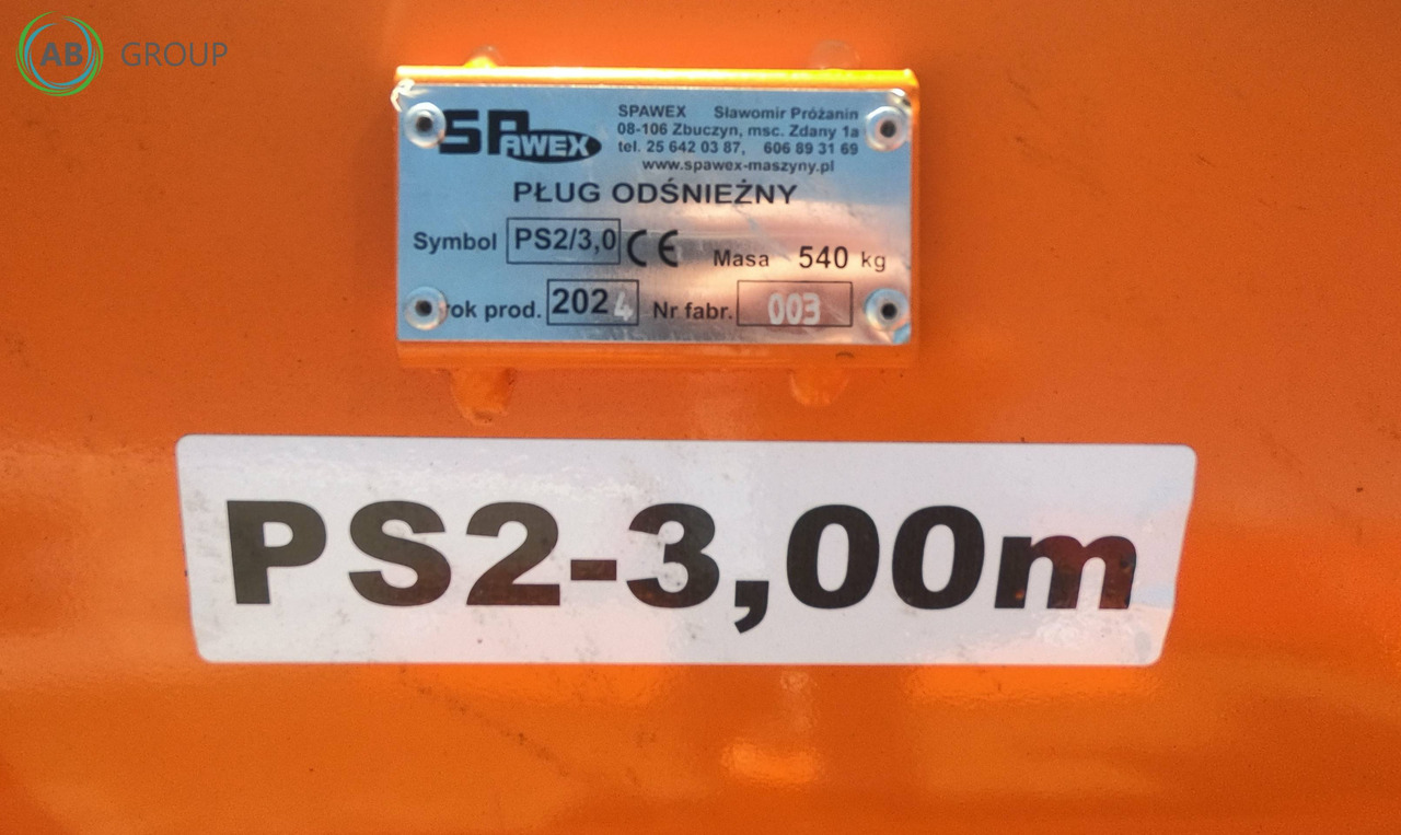 Spawex straight snow plow PS-2, 3 m - Raonik za sneg za Poljoprivredna mašina: slika 5 Spawex straight snow plow PS-2, 3 m - Raonik za sneg za Poljoprivredna mašina: slika 5
