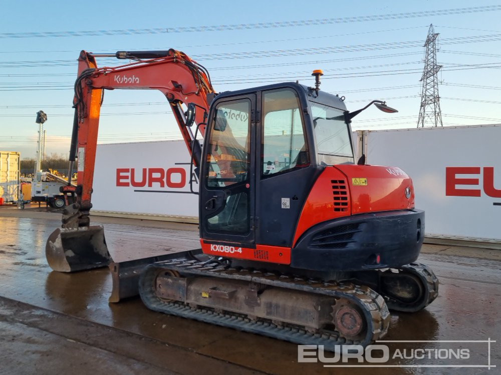 2013 Kubota KX080-4 - Mini bager: slika 3 2013 Kubota KX080-4 - Mini bager: slika 3